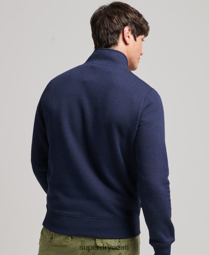 Superdry mehed orgaanilisest puuvillast essentsiaalse logoga poollukuga dressipluus B2LT45062 Riietus merevägi