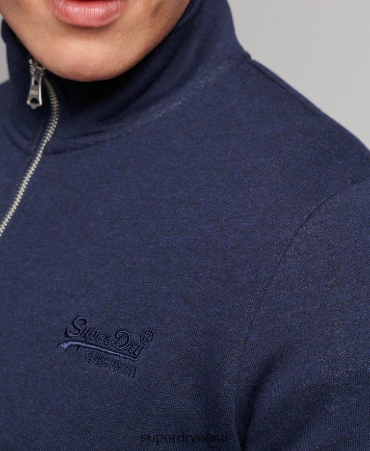 Superdry mehed orgaanilisest puuvillast essentsiaalse logoga poollukuga dressipluus B2LT45062 Riietus merevägi