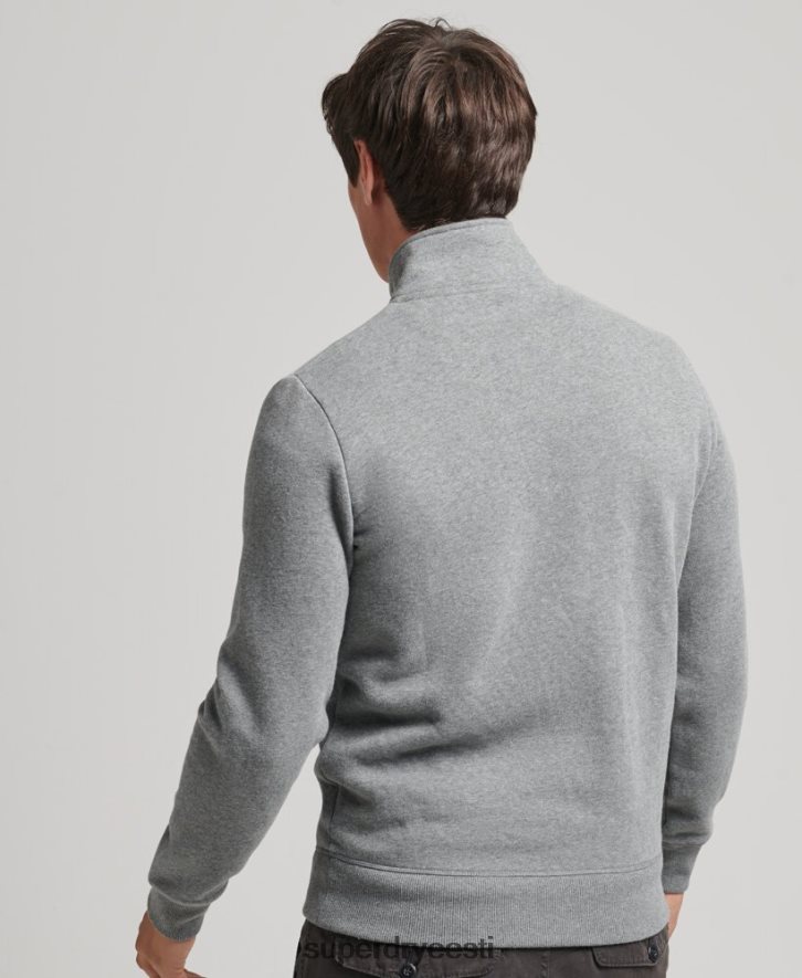 Superdry mehed orgaanilisest puuvillast essentsiaalse logoga poollukuga dressipluus B2LT45080 Riietus hall