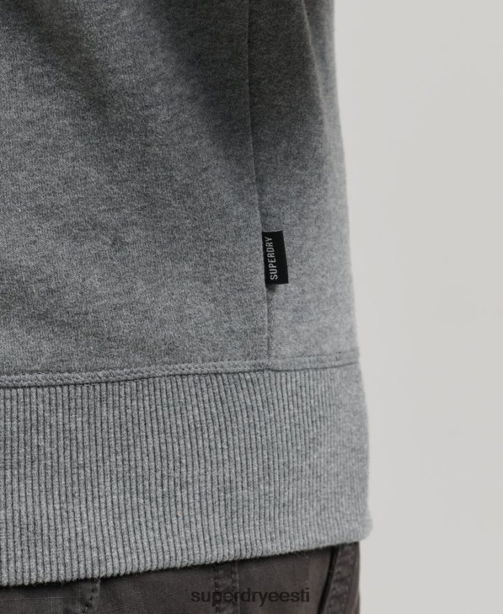 Superdry mehed orgaanilisest puuvillast essentsiaalse logoga poollukuga dressipluus B2LT45080 Riietus hall