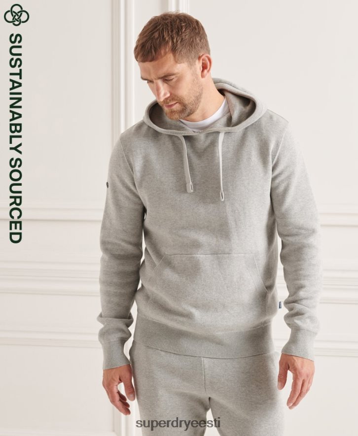 Superdry mehed orgaanilisest puuvillast hädavajalik kapuuts B2LT45207 Riietus helehall