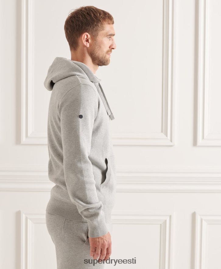 Superdry mehed orgaanilisest puuvillast hädavajalik kapuuts B2LT45207 Riietus helehall