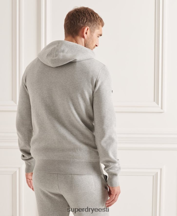 Superdry mehed orgaanilisest puuvillast hädavajalik kapuuts B2LT45207 Riietus helehall