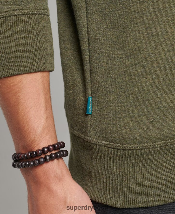 Superdry mehed orgaanilisest puuvillast olulise logoga dressipluus B2LT4672 Riietus khaki