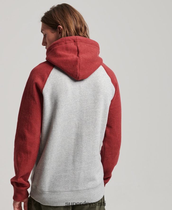 Superdry mehed orgaanilisest puuvillast vintage logo heritage raglaani kapuuts B2LT4486 Riietus helehall