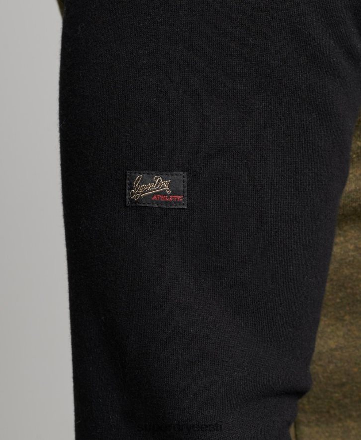 Superdry mehed orgaanilisest puuvillast vintage logo heritage raglaani kapuuts B2LT4509 Riietus must