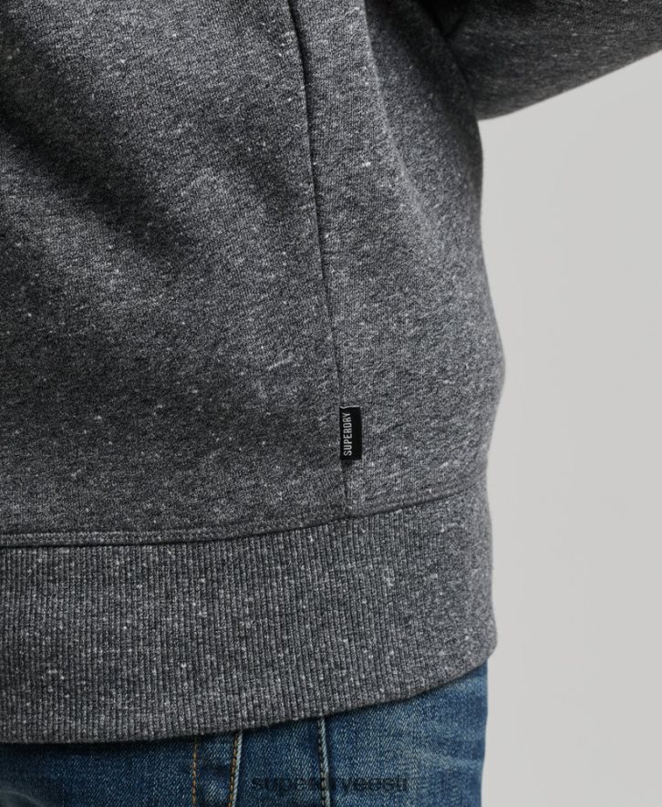 Superdry mehed orgaanilisest puuvillast vintage logoga henley dressipluus B2LT45105 Riietus tumehall