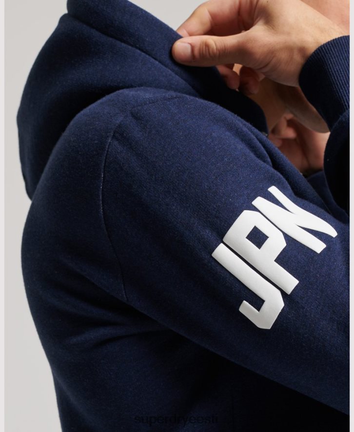 Superdry mehed orgaanilisest puuvillast vintage logoga kapuuts B2LT4653 Riietus tumesinine