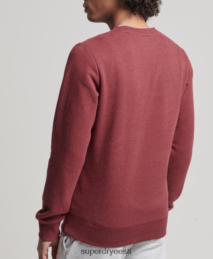 Superdry mehed orgaanilisest puuvillast vintage logoga meeskonna dressipluus B2LT4725 Riietus punane