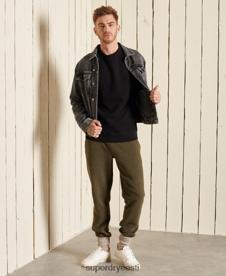 Superdry mehed orgaanilisest puuvillast vintage logoga meeskonna dressipluus B2LT4771 Riietus must