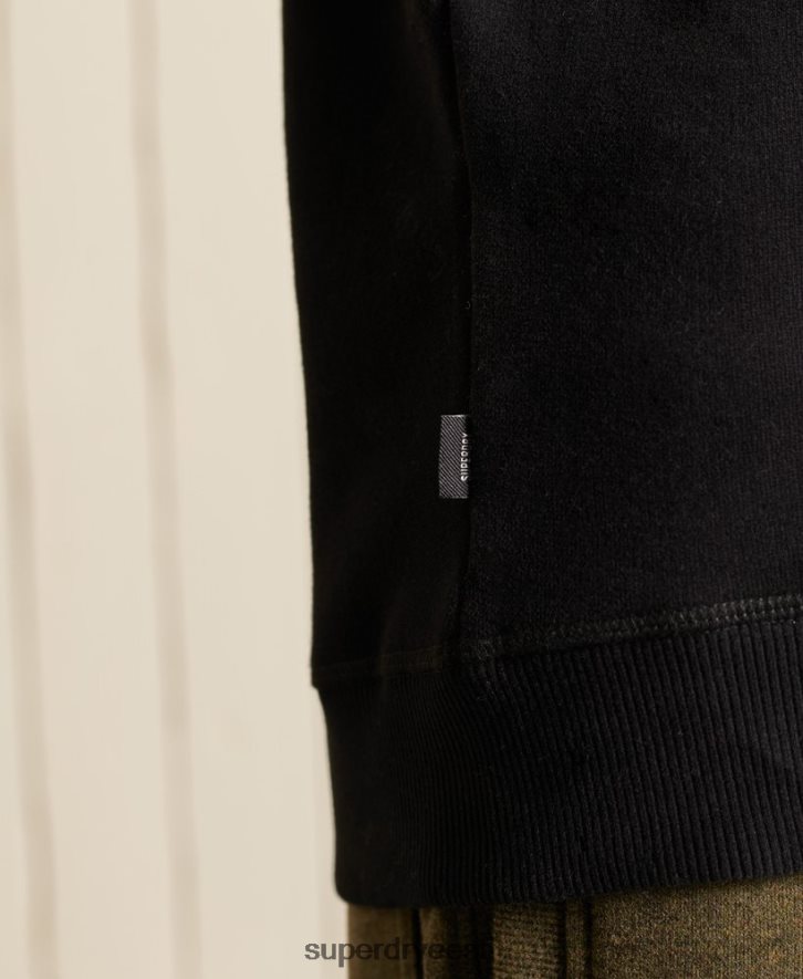 Superdry mehed orgaanilisest puuvillast vintage logoga meeskonna dressipluus B2LT4771 Riietus must