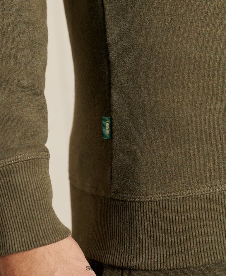 Superdry mehed orgaanilisest puuvillast vintage logoga meeskonna dressipluus B2LT4865 Riietus khaki