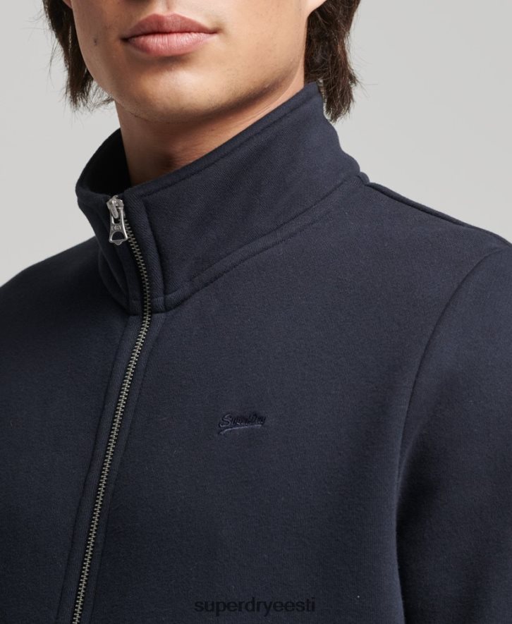 Superdry mehed orgaanilisest puuvillast vintage logoga tõmblukuga topp B2LT45041 Riietus merevägi