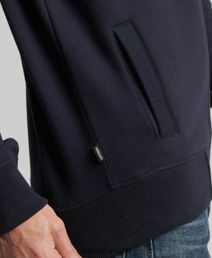 Superdry mehed orgaanilisest puuvillast vintage logoga tõmblukuga topp B2LT45041 Riietus merevägi