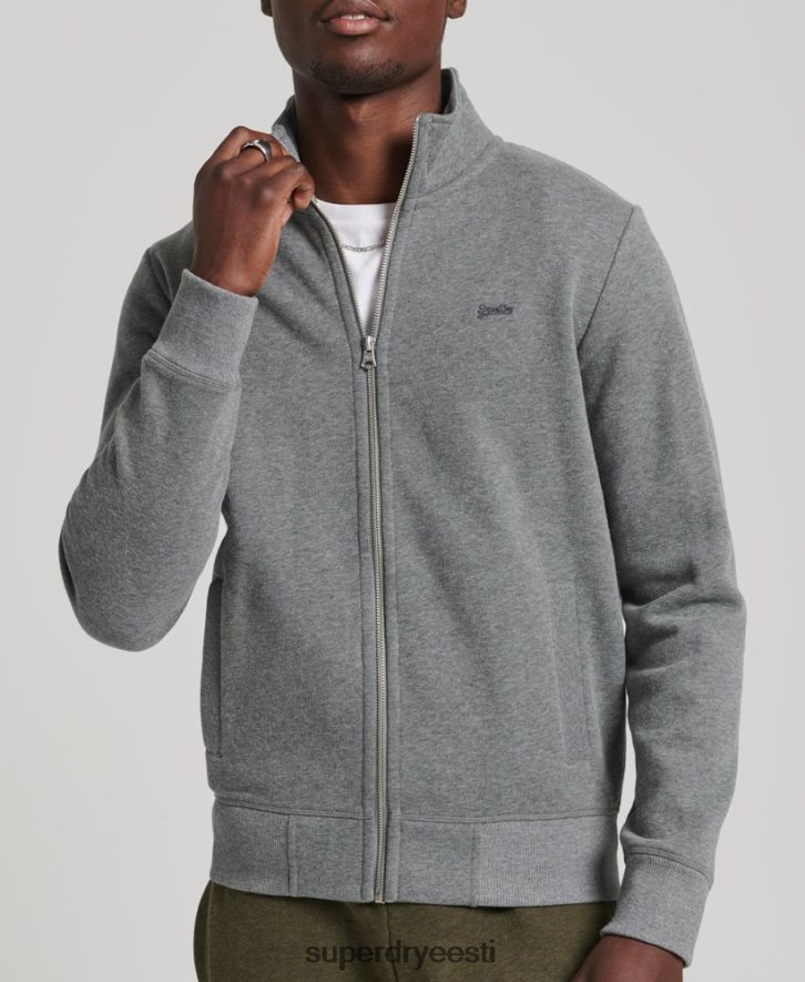 Superdry mehed orgaanilisest puuvillast vintage logoga tõmblukuga topp B2LT45175 Riietus hall
