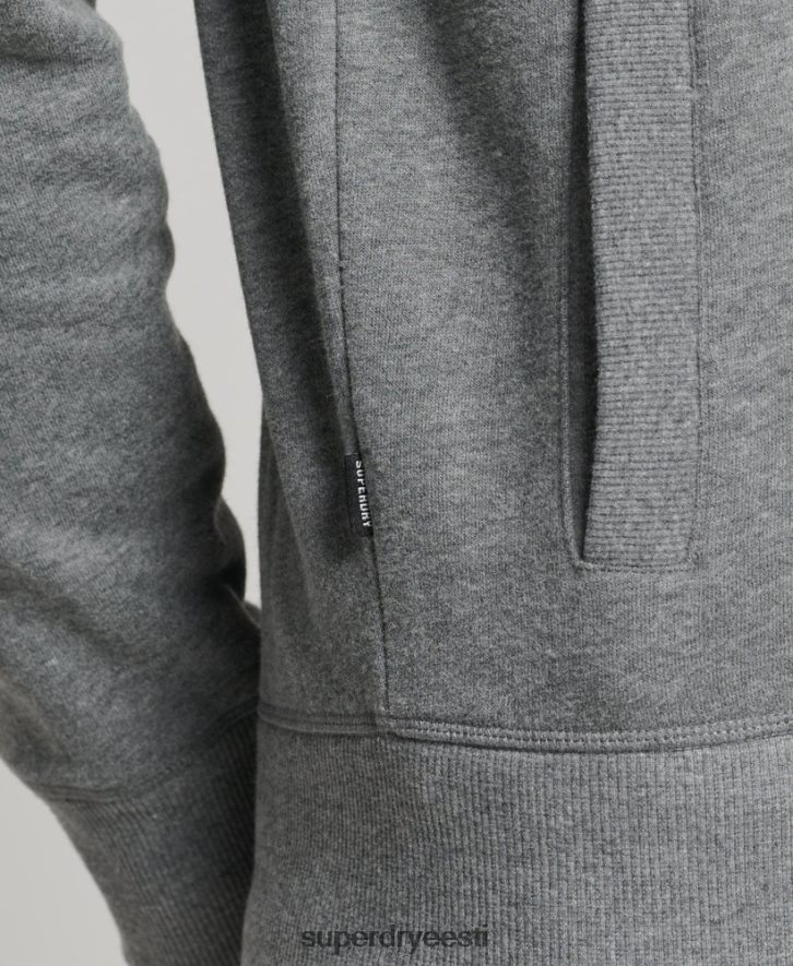 Superdry mehed orgaanilisest puuvillast vintage logoga tõmblukuga topp B2LT45175 Riietus hall