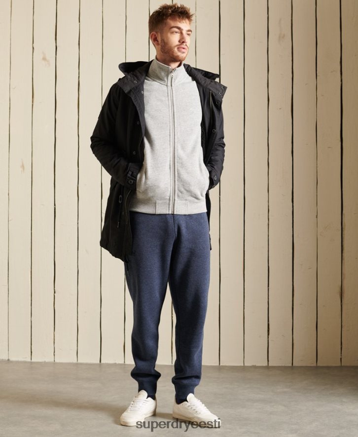 Superdry mehed orgaanilisest puuvillast vintage logoga tõmblukuga topp B2LT45201 Riietus hall