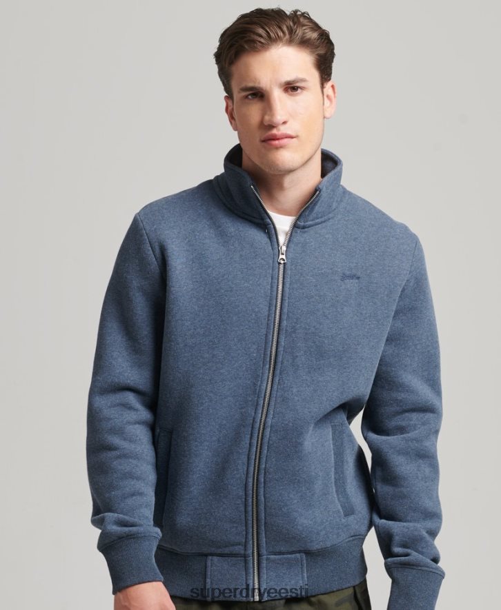 Superdry mehed orgaanilisest puuvillast vintage logoga tõmblukuga topp B2LT4600 Riietus merevägi