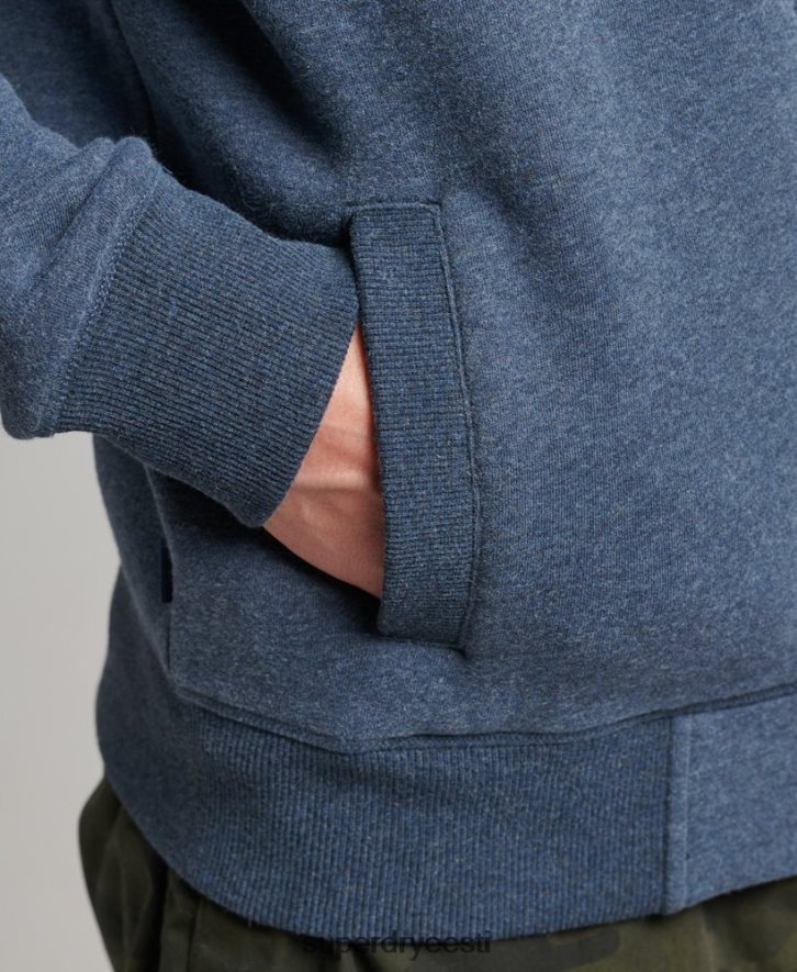 Superdry mehed orgaanilisest puuvillast vintage logoga tõmblukuga topp B2LT4600 Riietus merevägi