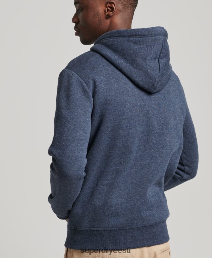 Superdry mehed orgaanilisest puuvillast vintage logoga tikitud kapuuts B2LT4713 Riietus merevägi