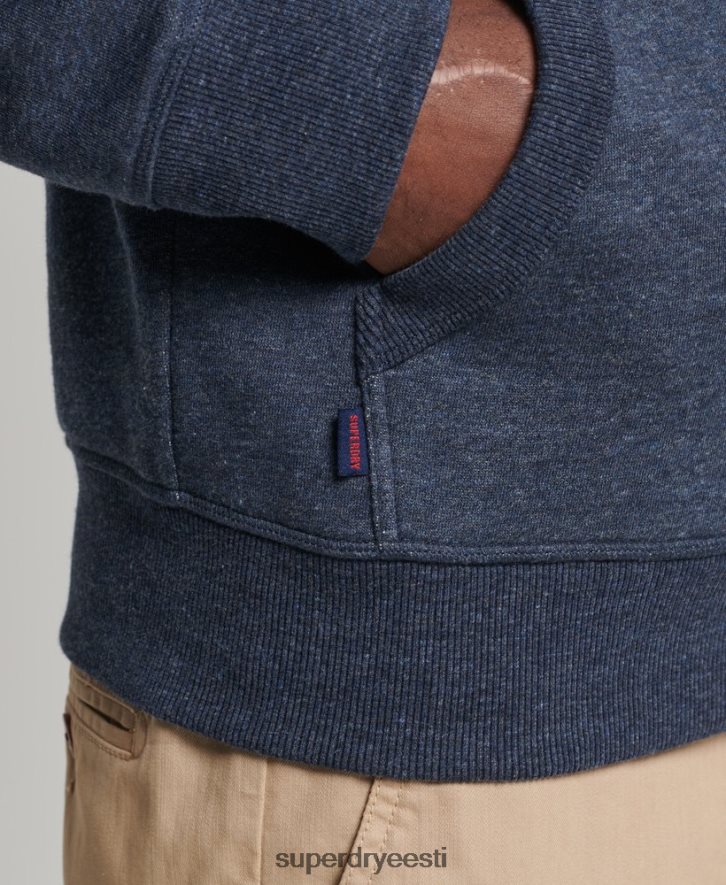 Superdry mehed orgaanilisest puuvillast vintage logoga tikitud kapuuts B2LT4713 Riietus merevägi
