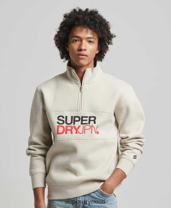 Superdry mehed spordirõivad pool lukuga dressipluus B2LT4726 Riietus beež