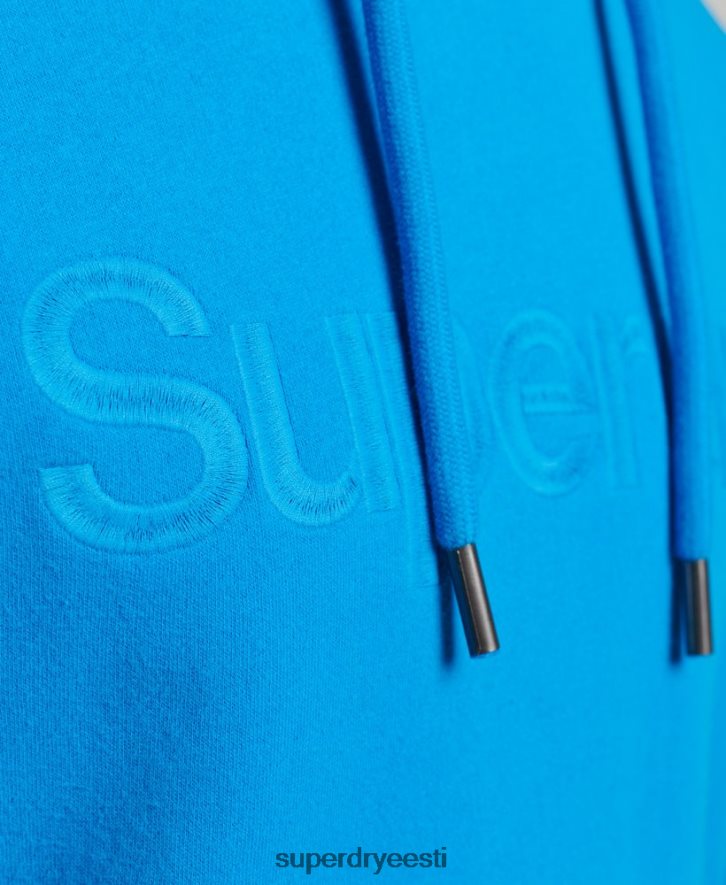 Superdry mehed tikitud tonaalse südamikuga logoga kapuuts B2LT45100 Riietus sinine