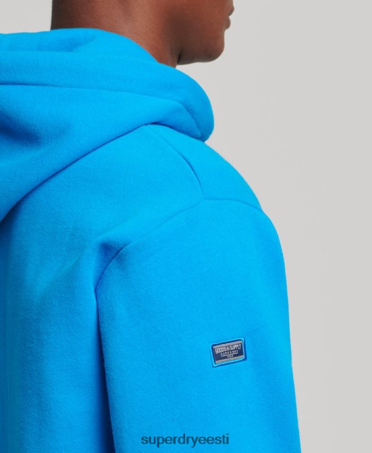Superdry mehed tikitud tonaalse südamikuga logoga kapuuts B2LT45100 Riietus sinine