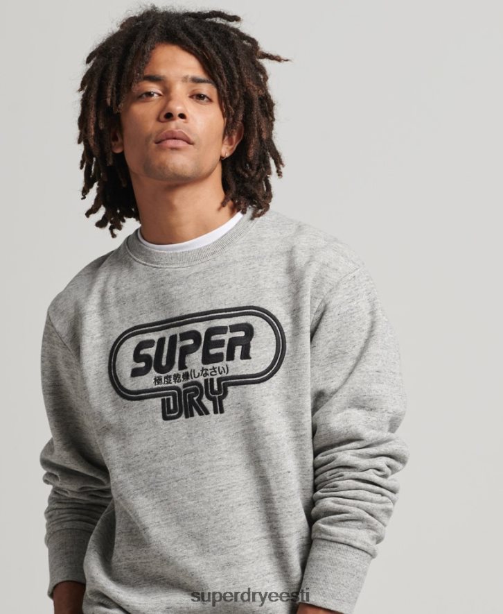 Superdry mehed vanaaegne mäng 90ndate logoga dressipluusil B2LT45058 Riietus hall