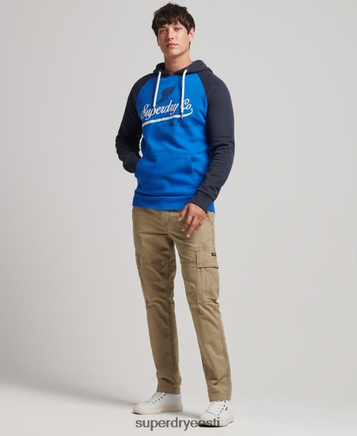 Superdry mehed vintage Achilleuse raglaani kapuuts B2LT4719 Riietus helesinine