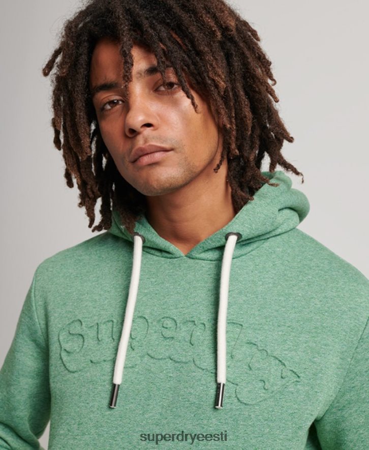 Superdry mehed vintage cooper klassi reljeefne kapuuts B2LT4691 Riietus roheline