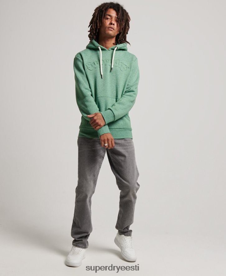 Superdry mehed vintage cooper klassi reljeefne kapuuts B2LT4691 Riietus roheline