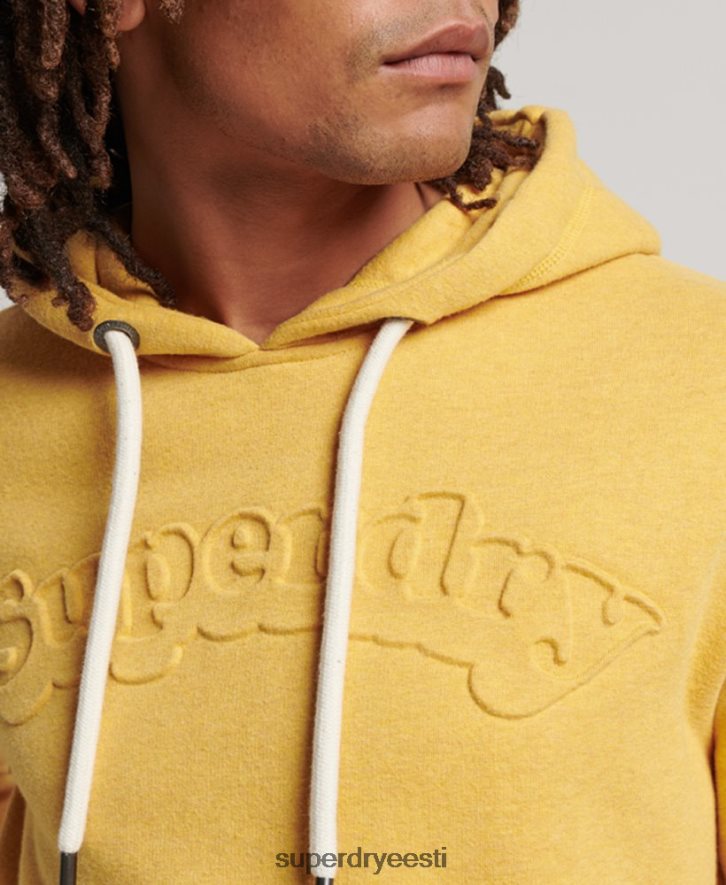 Superdry mehed vintage cooper klassi reljeefne kapuuts B2LT4692 Riietus kollane