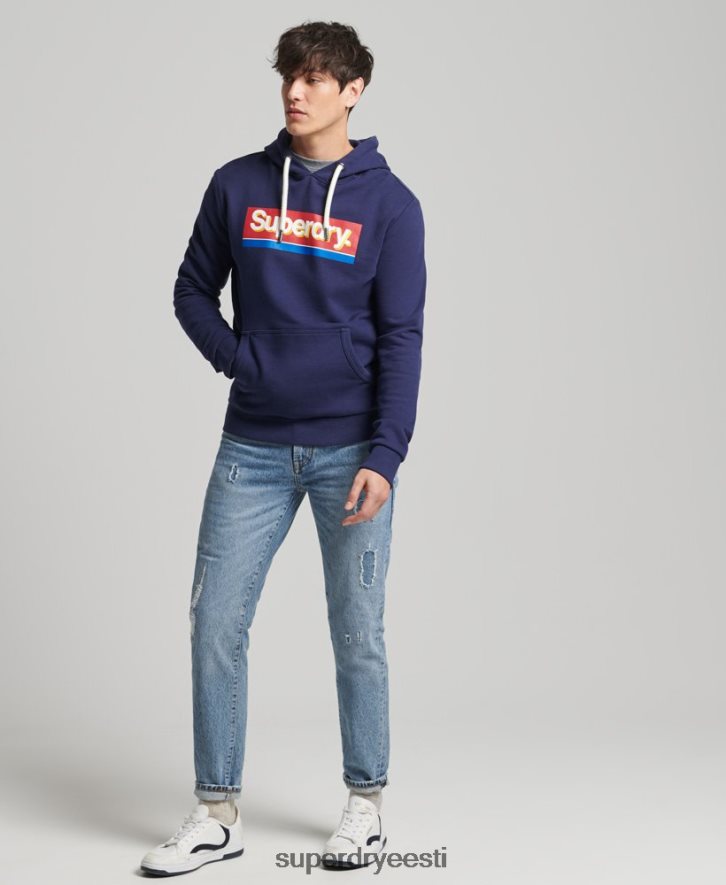 Superdry mehed vintage core logo hooajaline kapuuts B2LT4883 Riietus merevägi