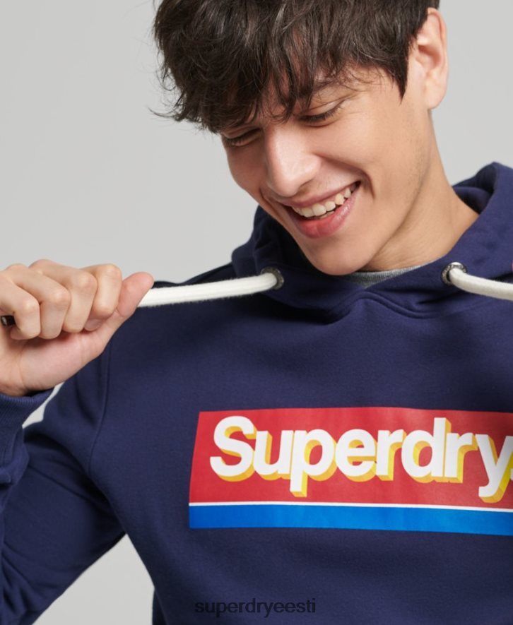 Superdry mehed vintage core logo hooajaline kapuuts B2LT4883 Riietus merevägi