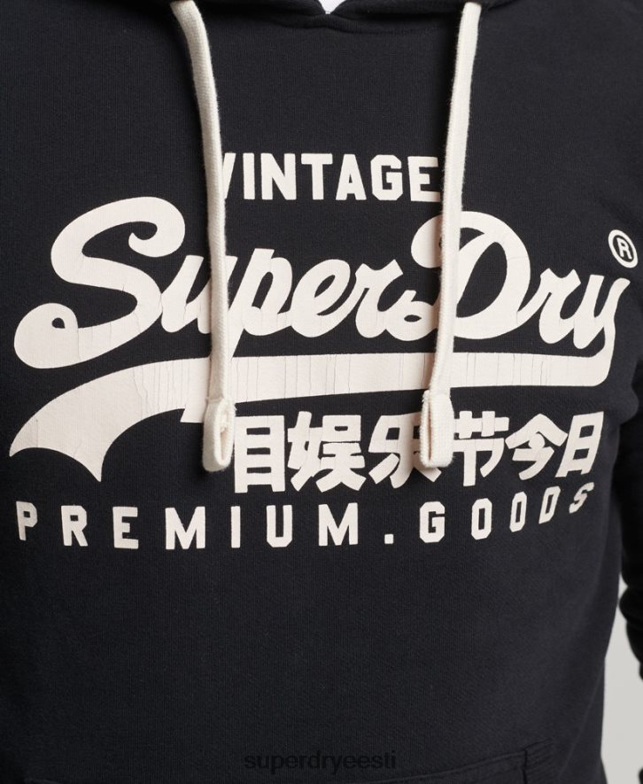 Superdry mehed vintage logoga Heritage kapuuts B2LT45223 Riietus must
