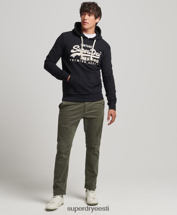 Superdry mehed vintage logoga Heritage kapuuts B2LT45223 Riietus must