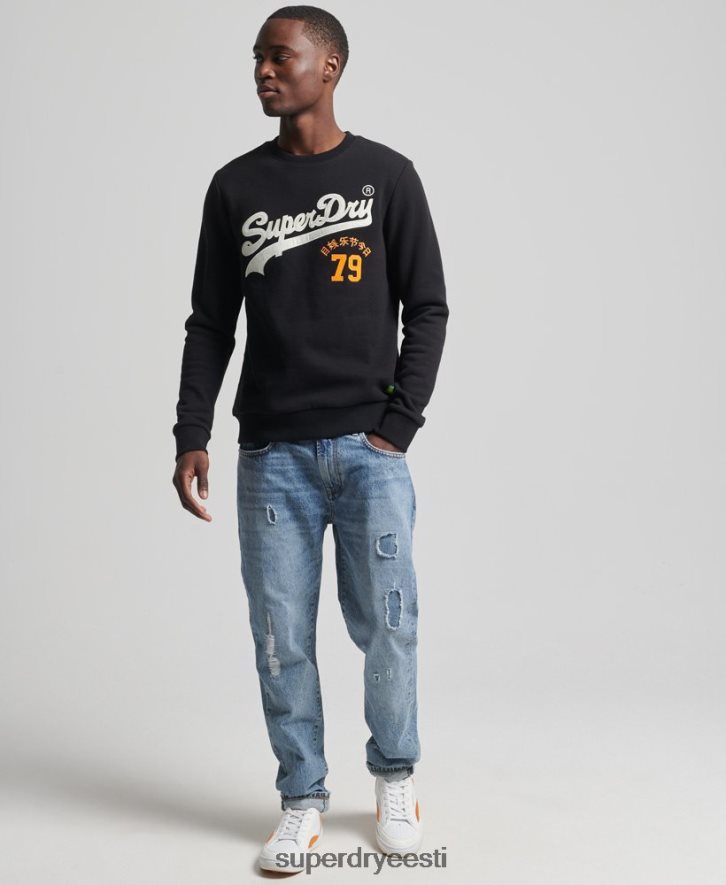 Superdry mehed vintage logoga huviline meeskonna dressipluus B2LT4740 Riietus must