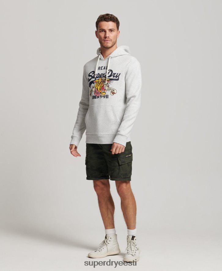 Superdry mehed vintage logoga jutustav kapuuts B2LT4615 Riietus helehall