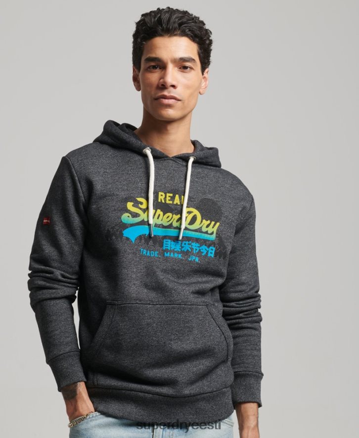 Superdry mehed vintage logoga mäekapuuts B2LT4728 Riietus must