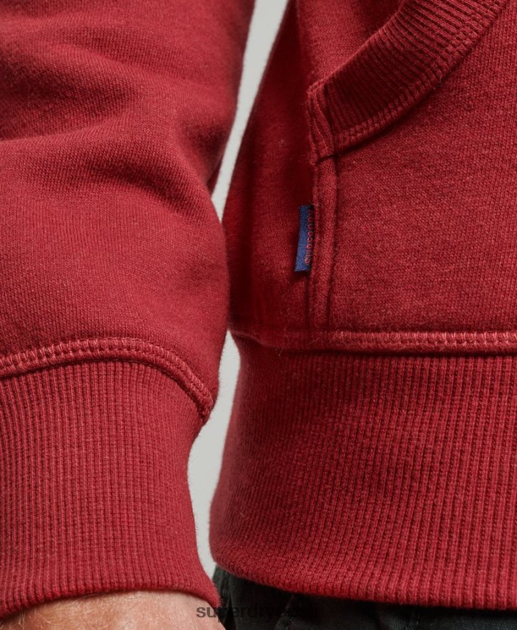 Superdry mehed vintage logoga tikitud lukuga kapuuts B2LT4698 Riietus punane