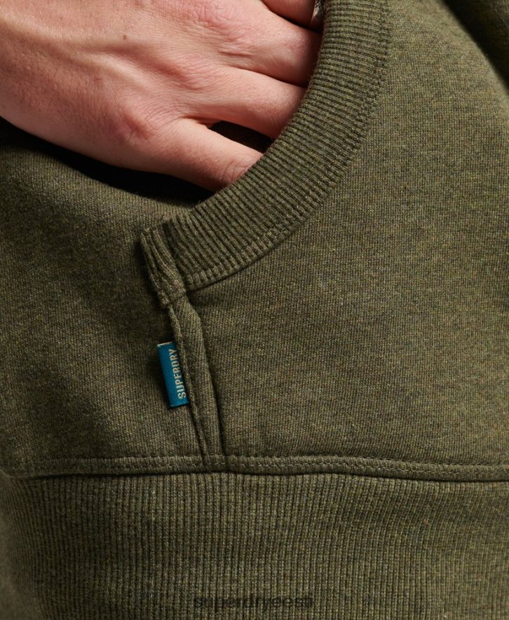 Superdry mehed vintage logoga tikitud lukuga kapuuts B2LT4703 Riietus khaki