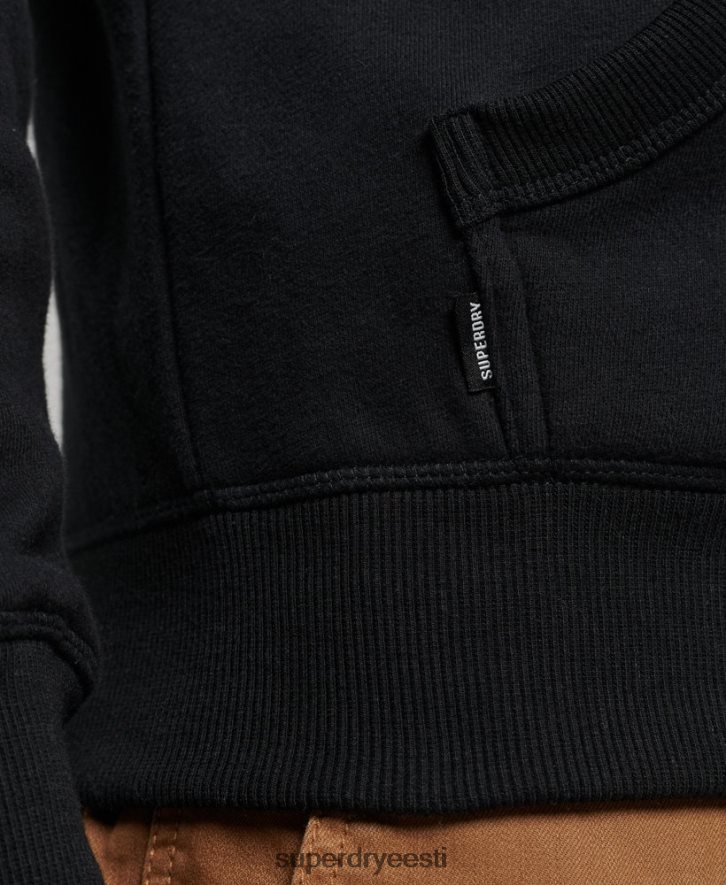 Superdry mehed vintage logoga tikitud lukuga kapuuts B2LT4731 Riietus must