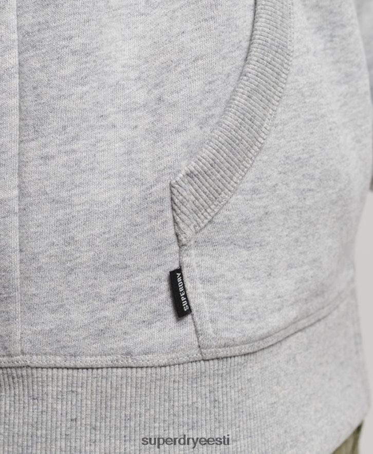 Superdry mehed vintage logoga tikitud lukuga kapuuts B2LT4792 Riietus hall