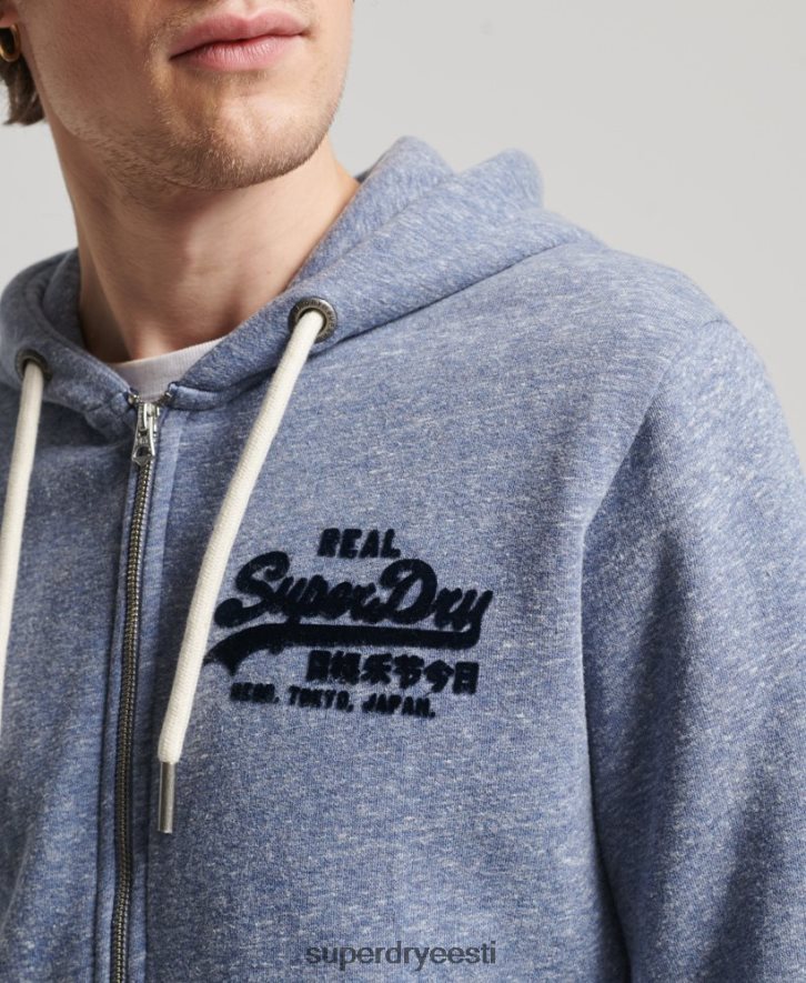 Superdry mehed vintage logoga tonaalne lukuga kapuuts B2LT439 Riietus sinine