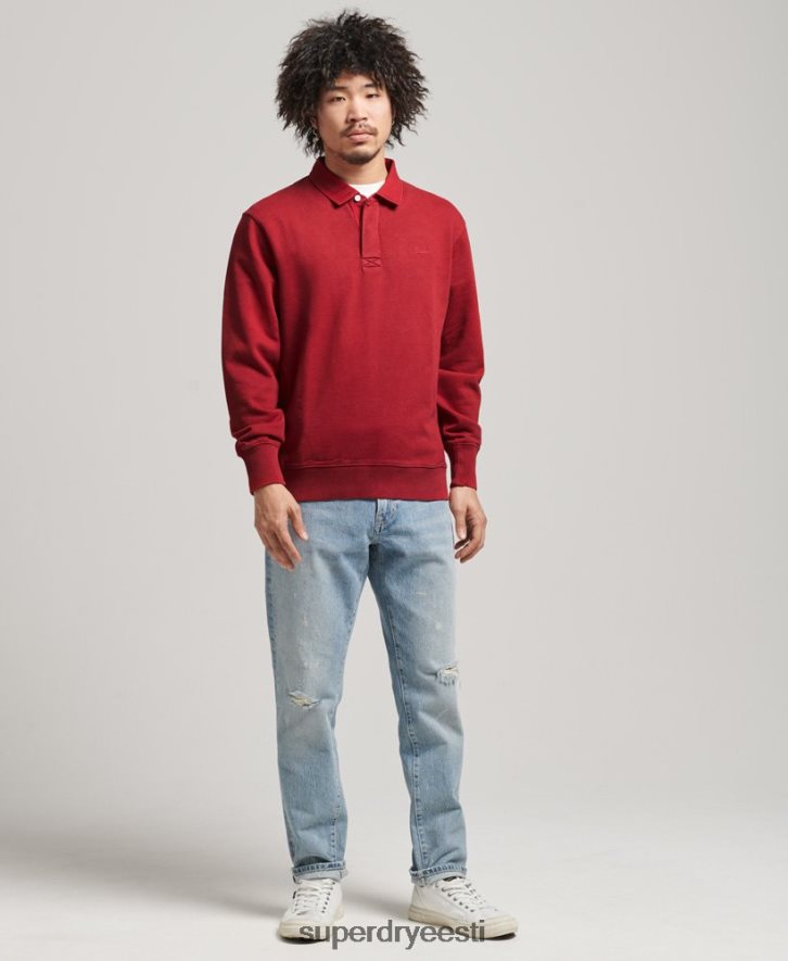 Superdry mehed vintage od ragbi dressipluus B2LT4769 Riietus punane