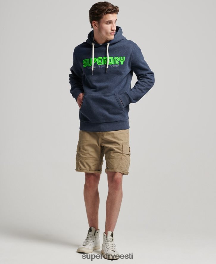 Superdry mehed vintage retro korduv kapuuts B2LT4651 Riietus sinine