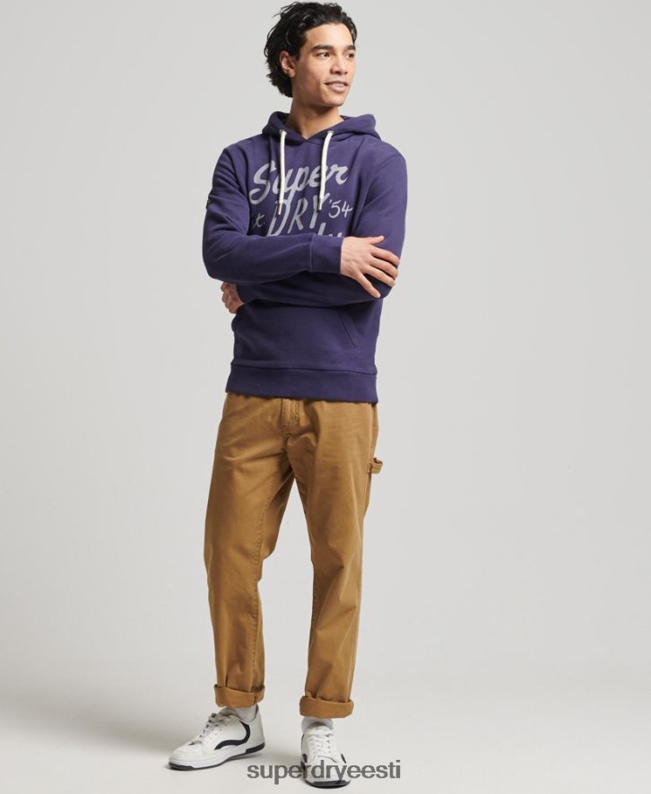 Superdry mehed vintage script stiilis kapuuts B2LT4882 Riietus merevägi