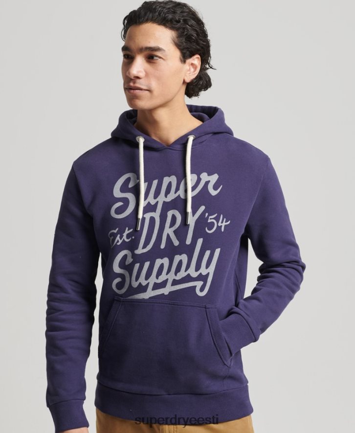 Superdry mehed vintage script stiilis kapuuts B2LT4882 Riietus merevägi