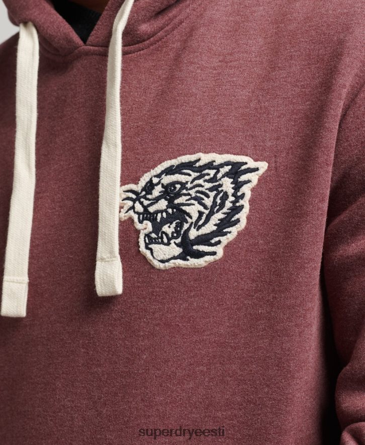 Superdry mehed vintage skripti stiilis kolledži kapuuts B2LT45167 Riietus punane